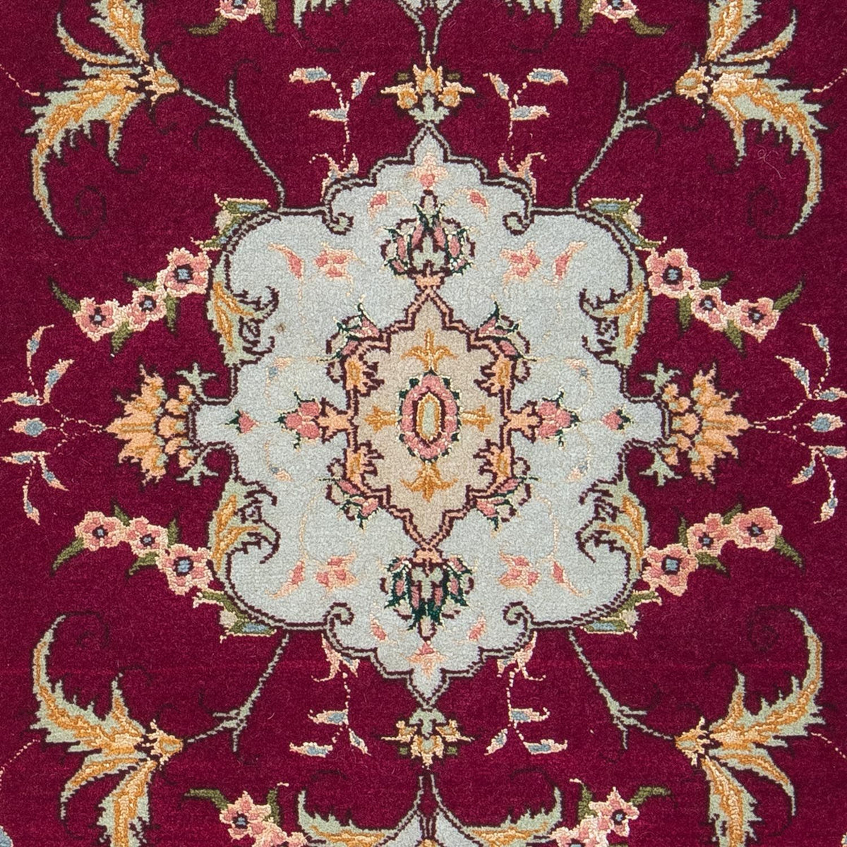 Alfombra Persa - Tabriz - Real - 90 x 60 cm - rojo oscuro