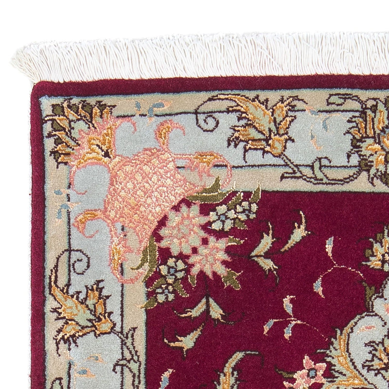 Alfombra Persa - Tabriz - Real - 90 x 60 cm - rojo oscuro