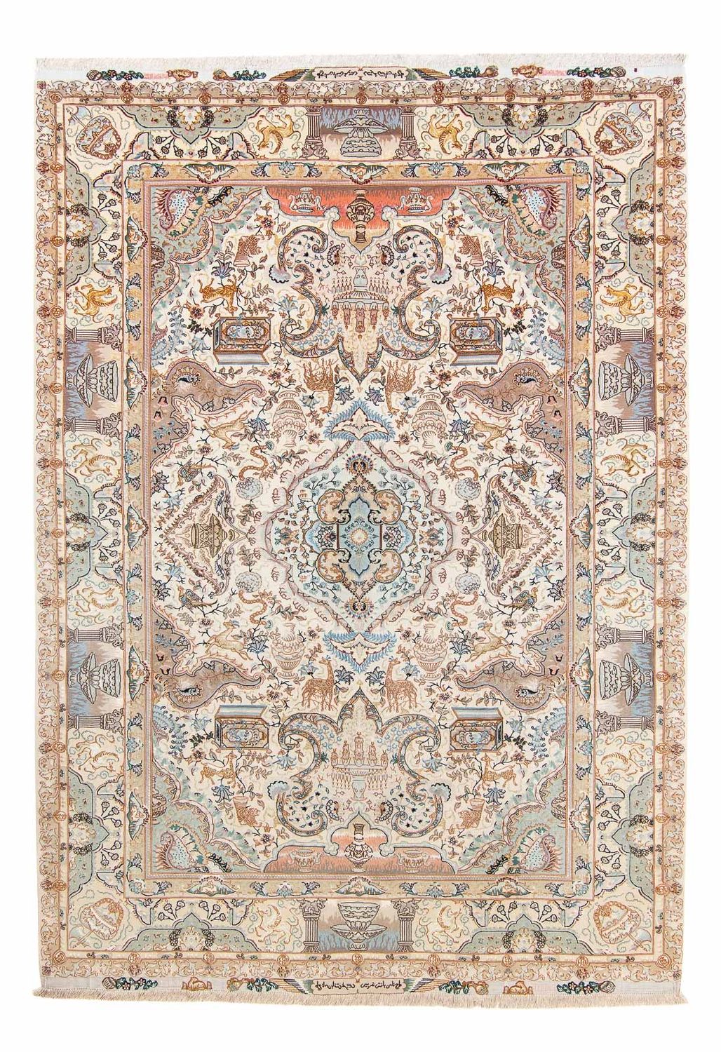 Alfombra Persa - Tabriz - Prima - 306 x 209 cm - beige