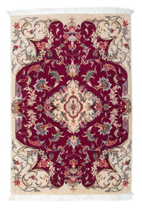 Alfombra Persa - Tabriz - Real - 90 x 60 cm - rojo oscuro