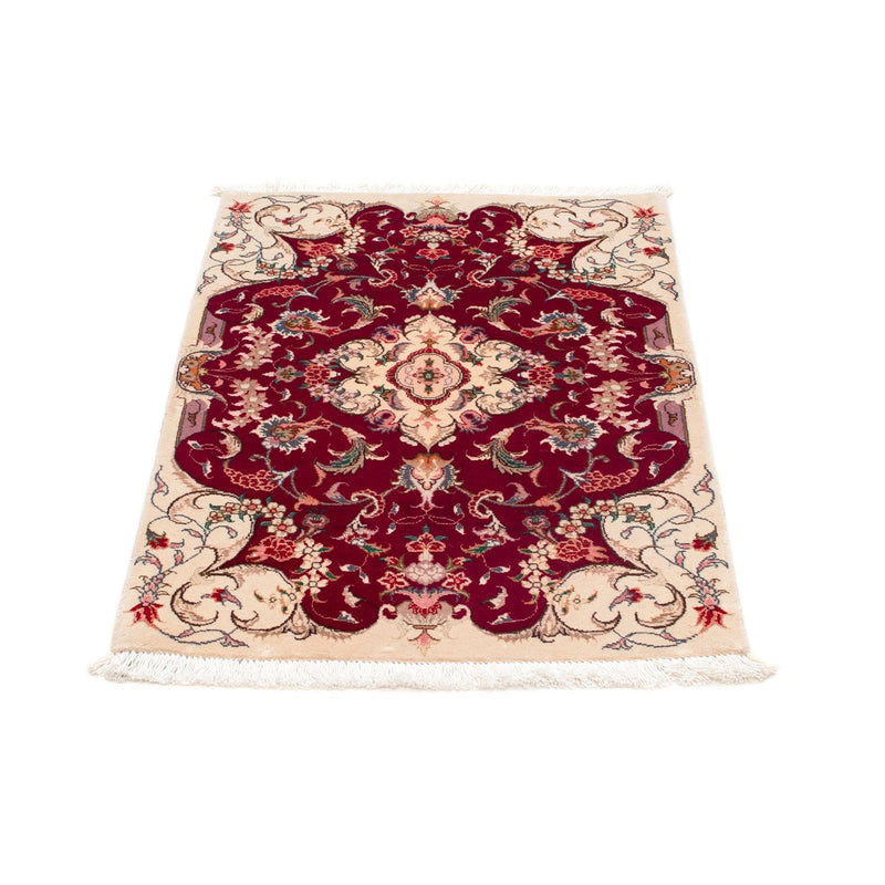 Alfombra Persa - Tabriz - Real - 90 x 60 cm - rojo oscuro
