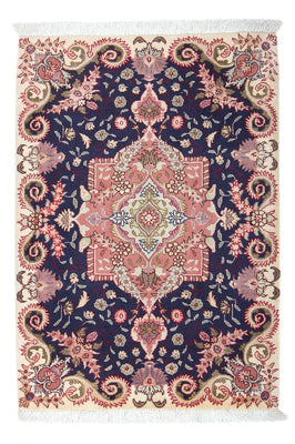 Alfombra Persa - Tabriz - Real - 90 x 60 cm - azul oscuro