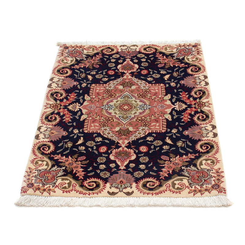 Alfombra Persa - Tabriz - Real - 90 x 60 cm - azul oscuro