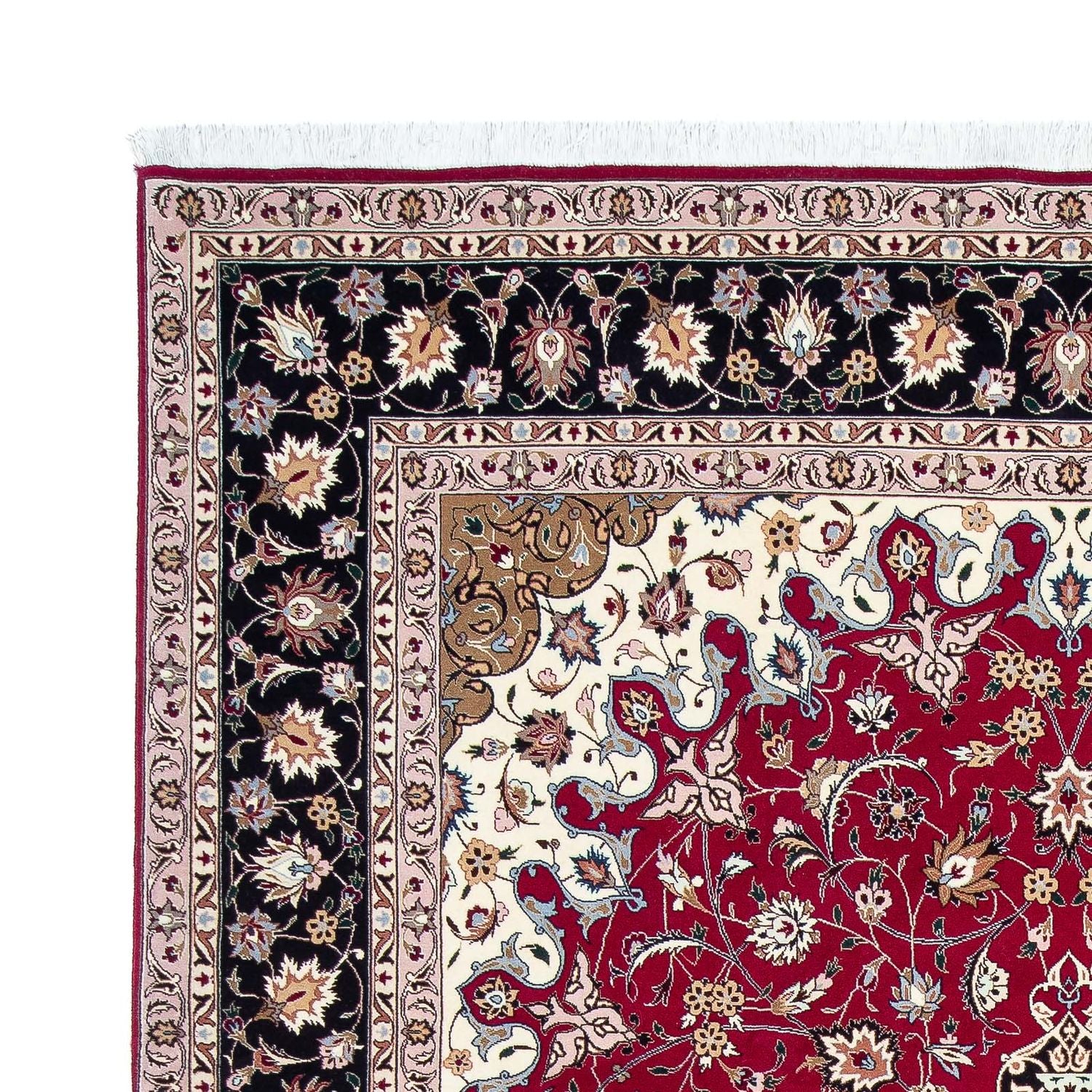 Alfombra Persa - Tabriz - Real - 316 x 203 cm - rojo oscuro