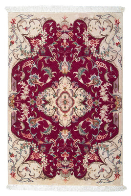 Alfombra Persa - Tabriz - Real - 90 x 60 cm - rojo oscuro