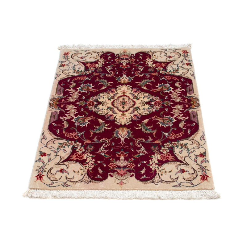 Alfombra Persa - Tabriz - Real - 90 x 60 cm - rojo oscuro