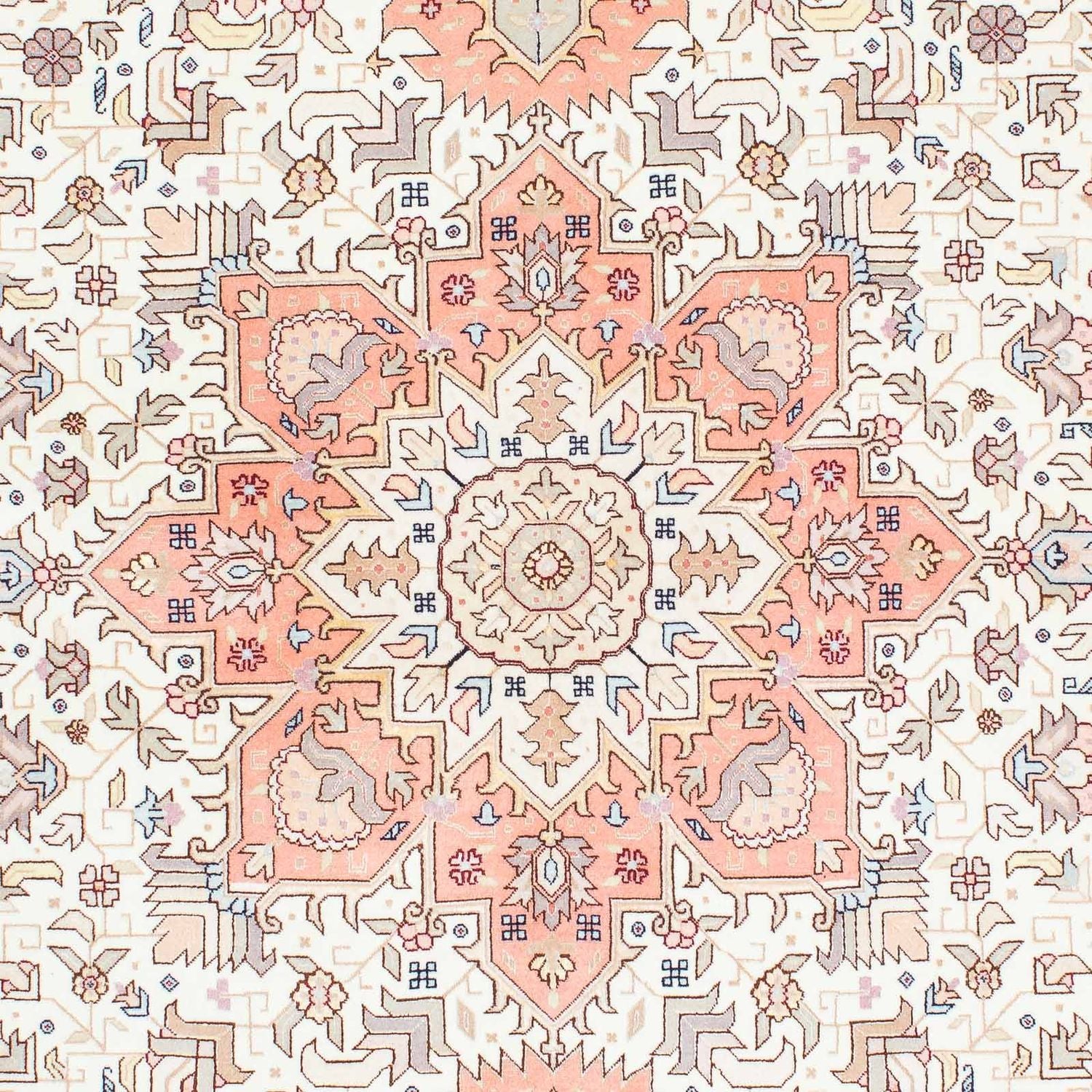 Alfombra Persa - Tabriz - Real - 216 x 153 cm - beige