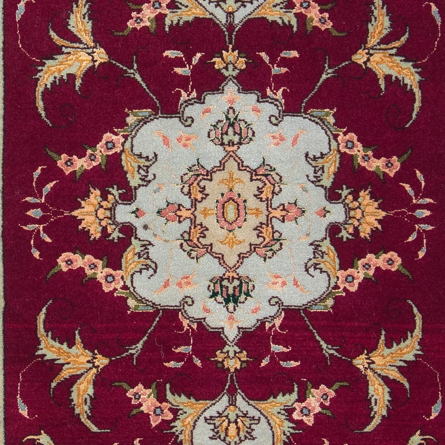Alfombra Persa - Tabriz - Real - 90 x 60 cm - rojo oscuro