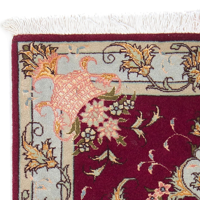 Alfombra Persa - Tabriz - Real - 90 x 60 cm - rojo oscuro