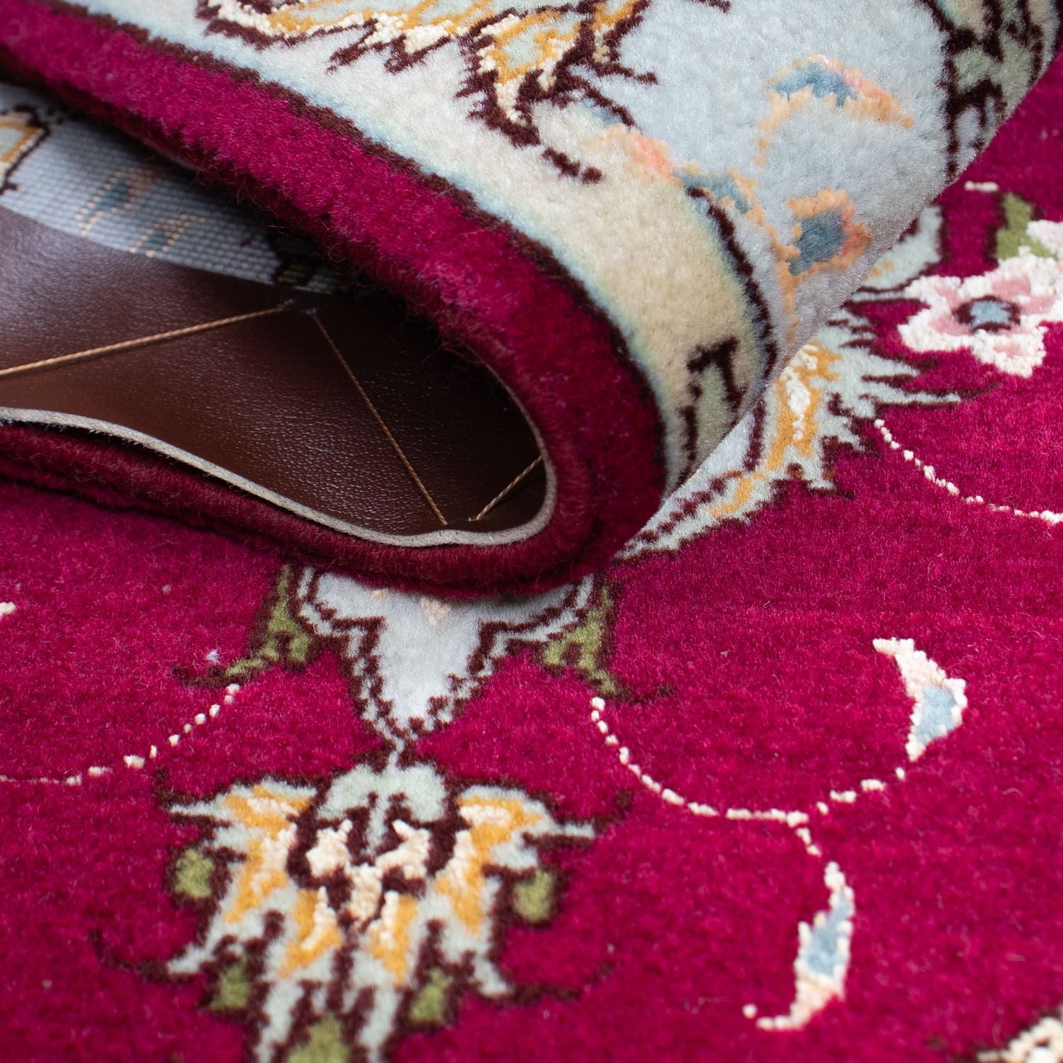 Alfombra Persa - Tabriz - Real - 90 x 60 cm - rojo oscuro