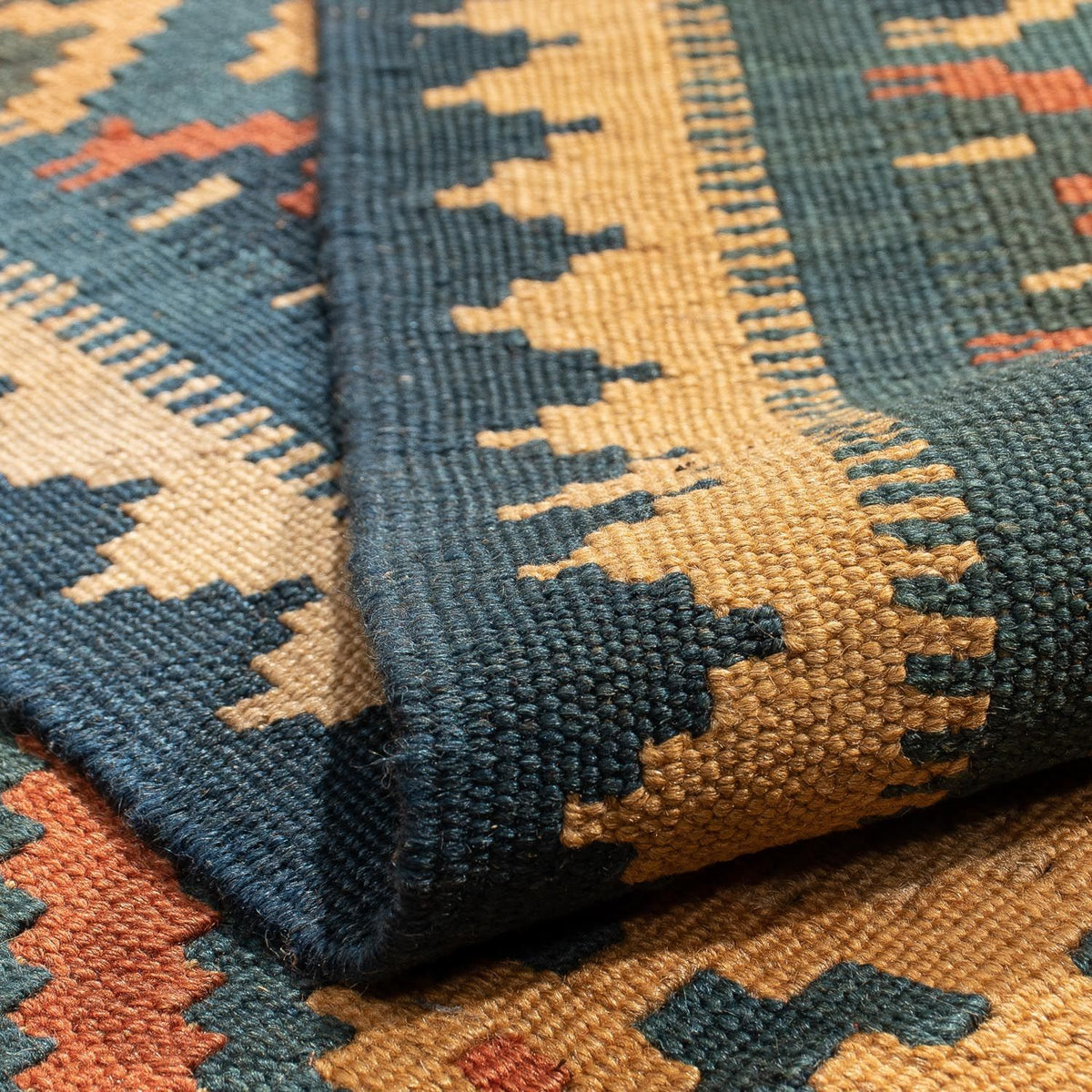 Alfombra Kelim - Oriental - 198 x 148 cm - rojo oscuro