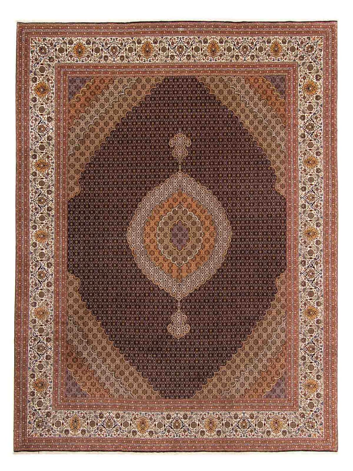 Alfombra persa - Tabriz - 395 x 303 cm - marrón claro