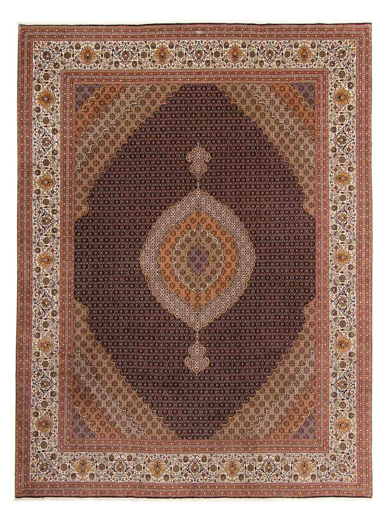 Alfombra persa - Tabriz - 395 x 303 cm - marrón claro
