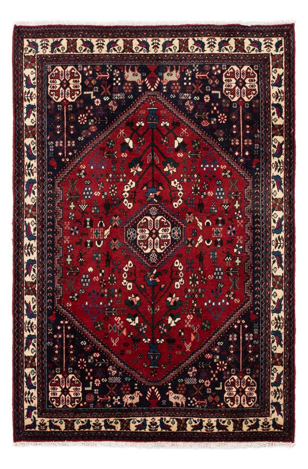 Alfombra persa - Nómada - 154 x 100 cm - azul oscuro