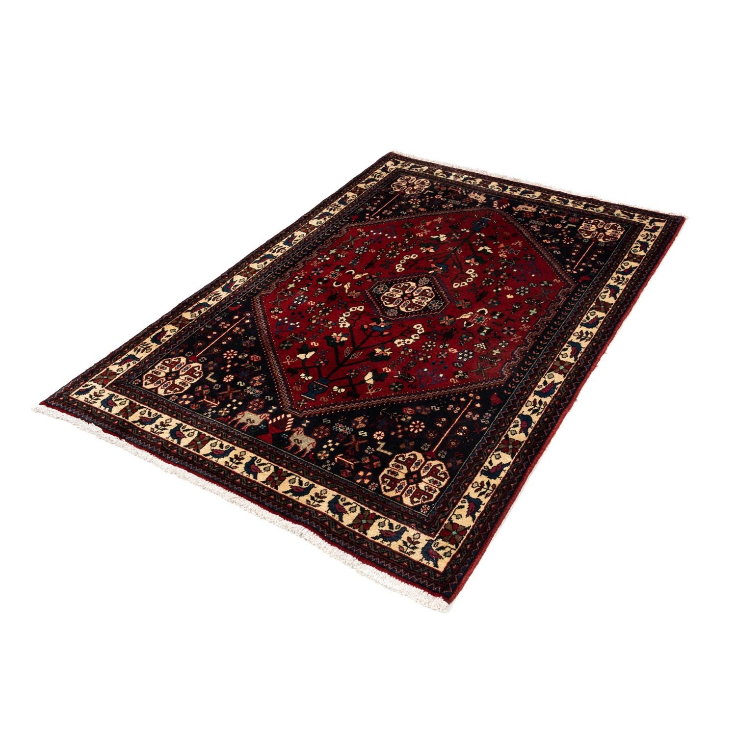 Alfombra persa - Nómada - 154 x 100 cm - azul oscuro