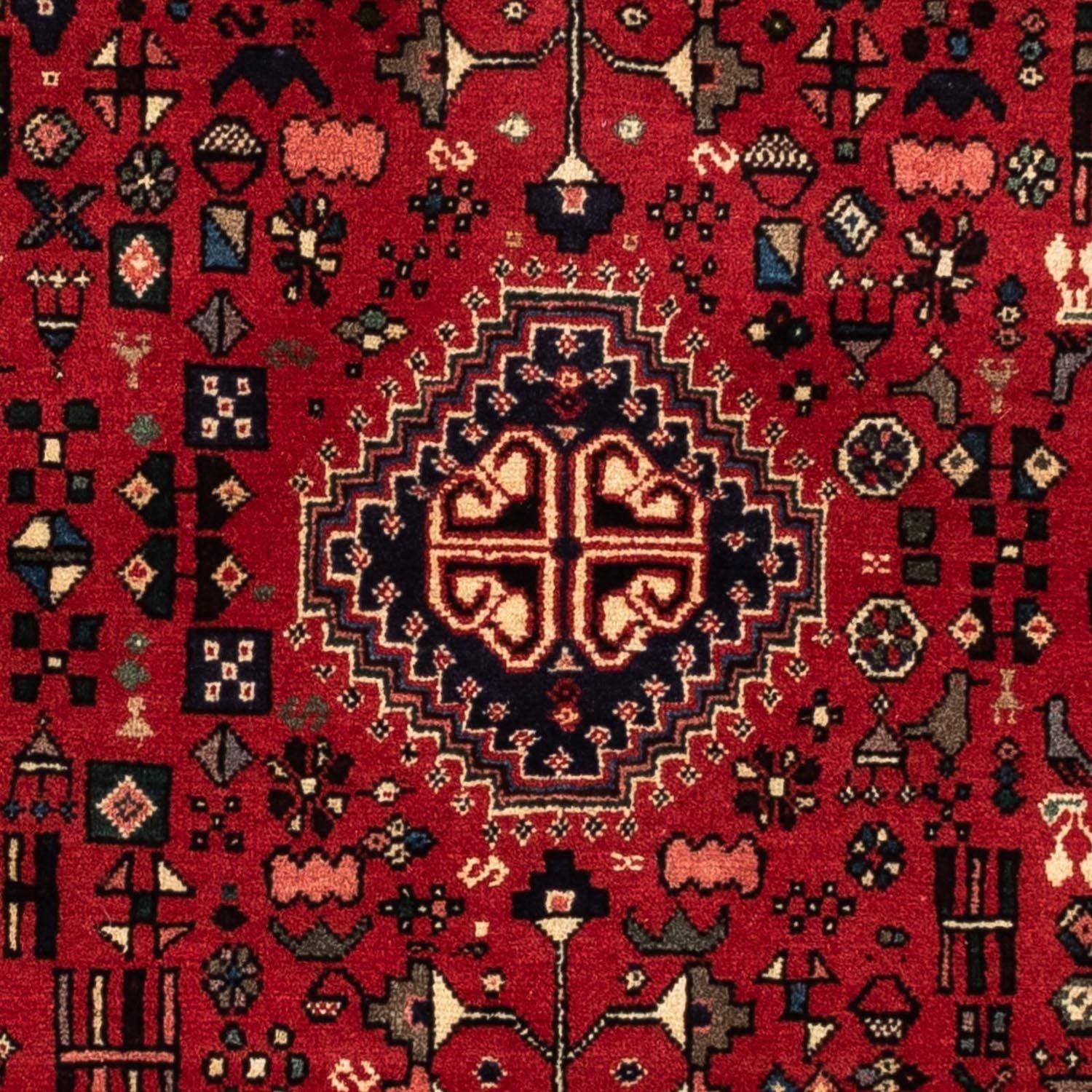 Alfombra persa - Nómada - 135 x 104 cm - azul oscuro