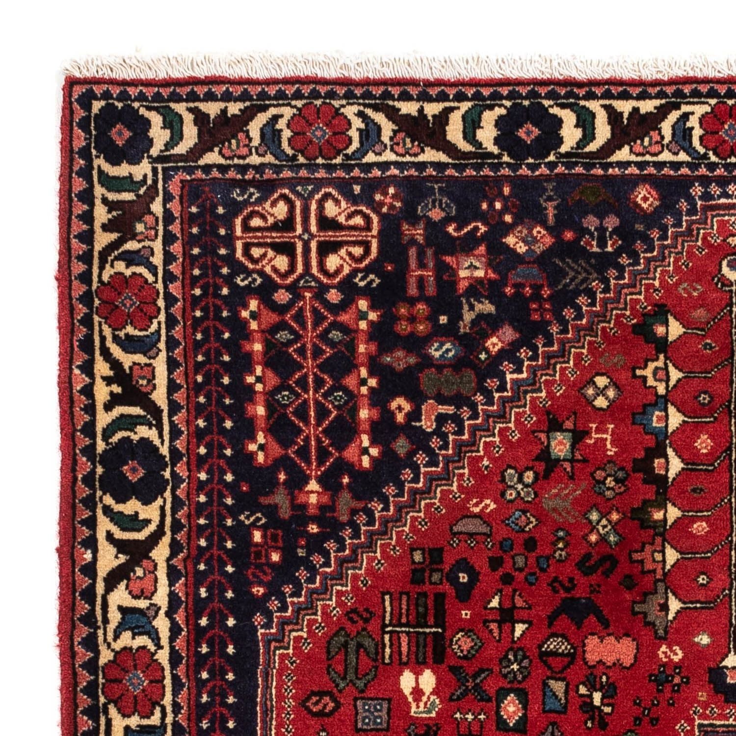 Alfombra persa - Nómada - 135 x 104 cm - azul oscuro