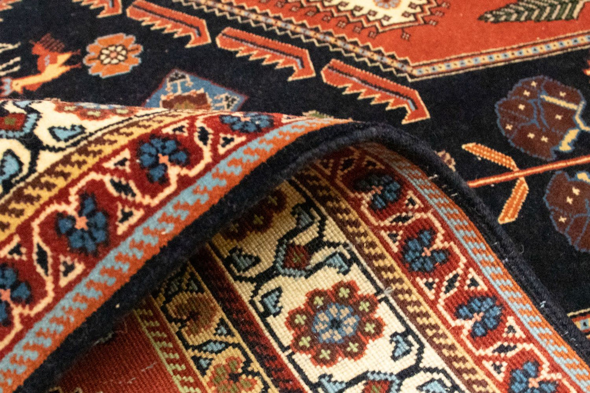 Alfombra persa - Nómada - 152 x 113 cm - azul oscuro