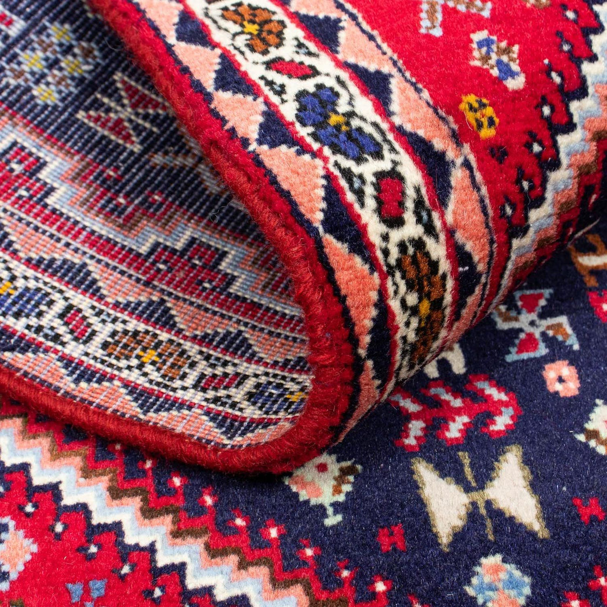 Alfombra persa - Nómada - 130 x 78 cm - azul oscuro