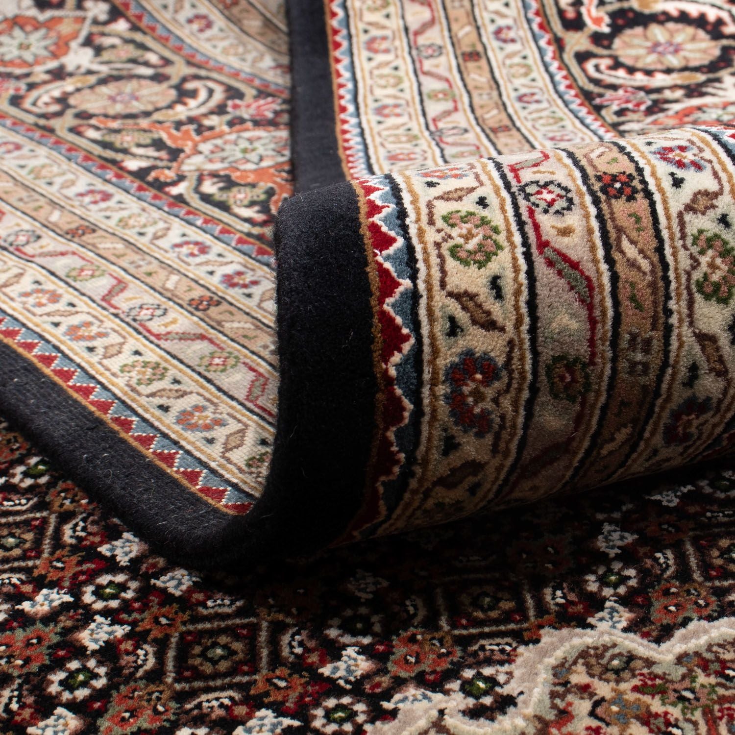 Alfombra persa - Tabriz - 299 x 240 cm - azul oscuro