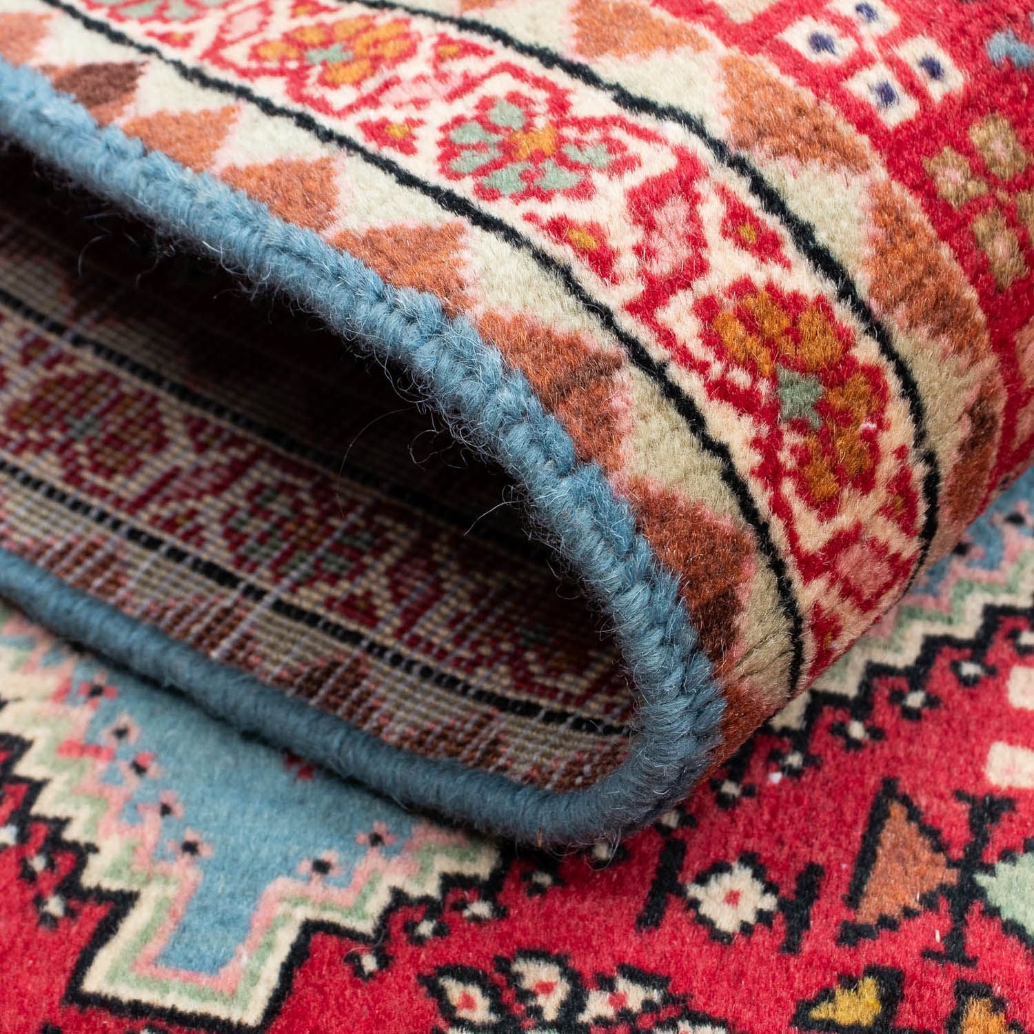 Alfombra persa - Nómada - 124 x 80 cm - rojo claro