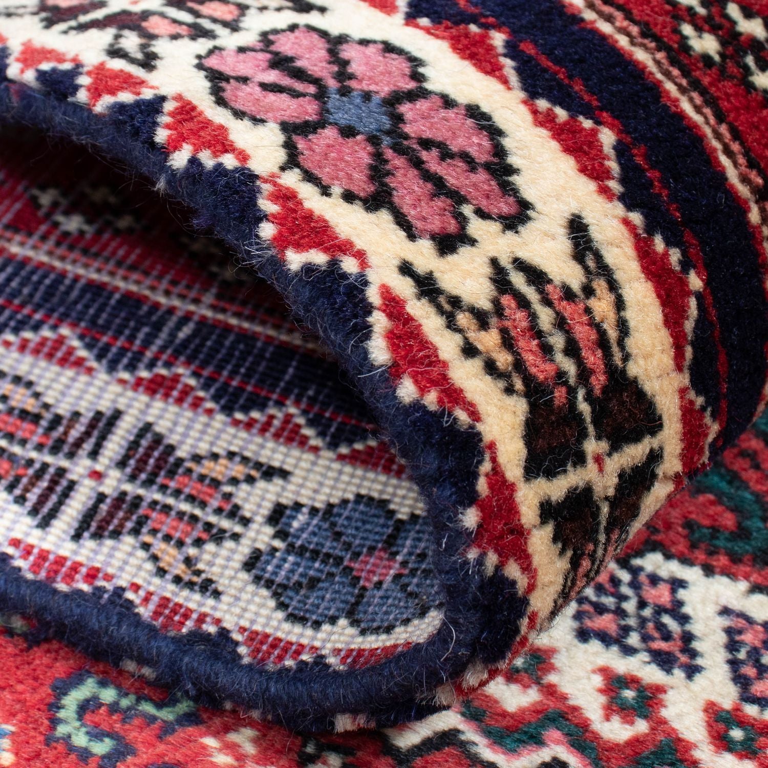 Alfombra de pasillo Alfombra persa - Nómada - 297 x 77 cm - rojo oscuro