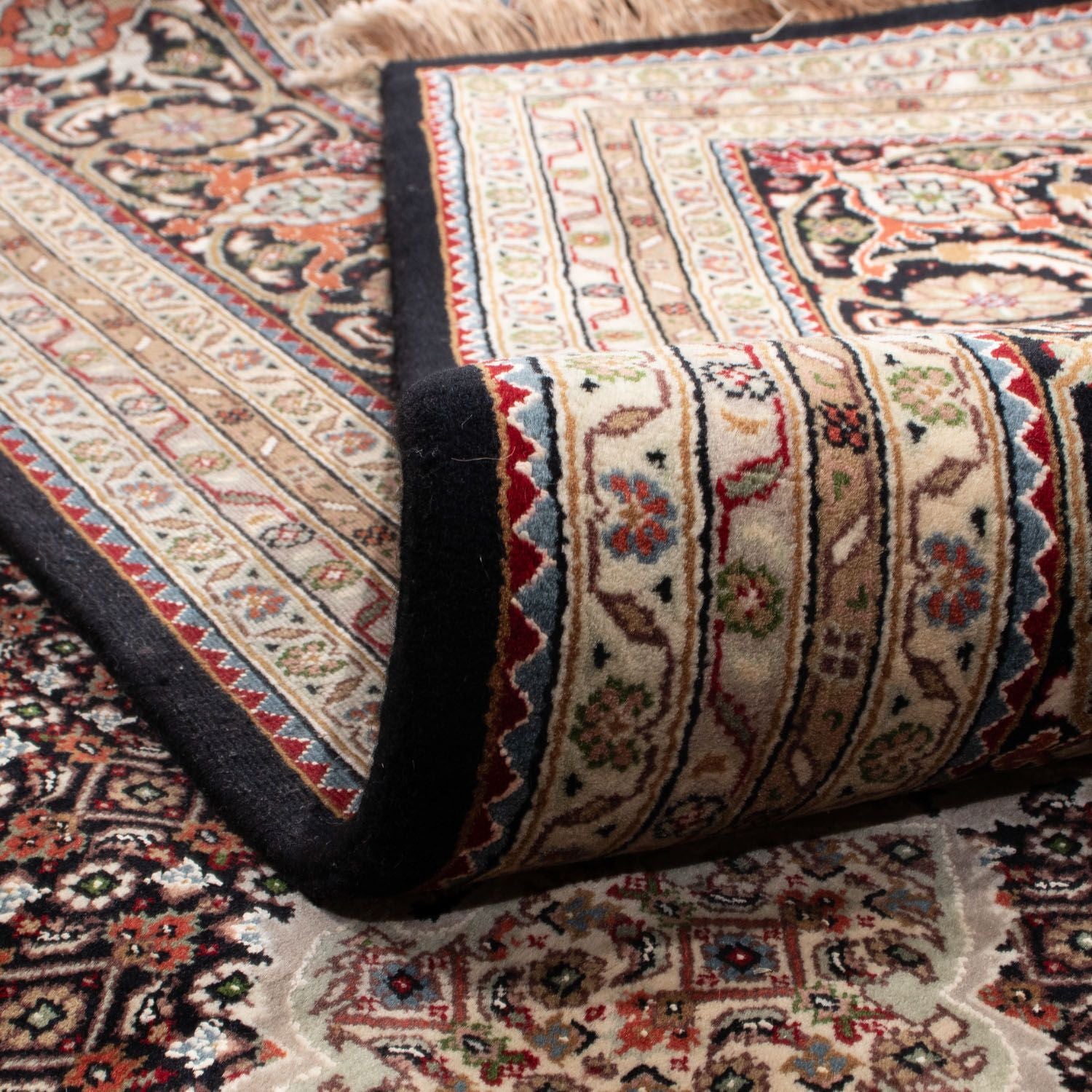 Alfombra persa - Tabriz - 303 x 249 cm - azul oscuro
