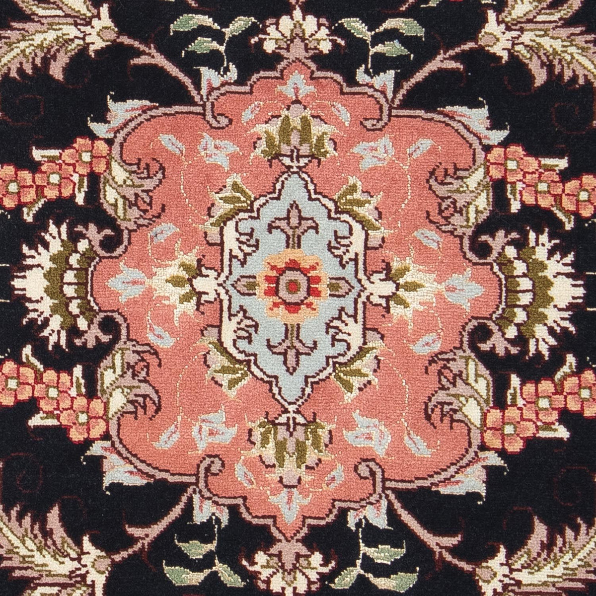 Alfombra Persa - Tabriz - Real - 90 x 60 cm - azul oscuro