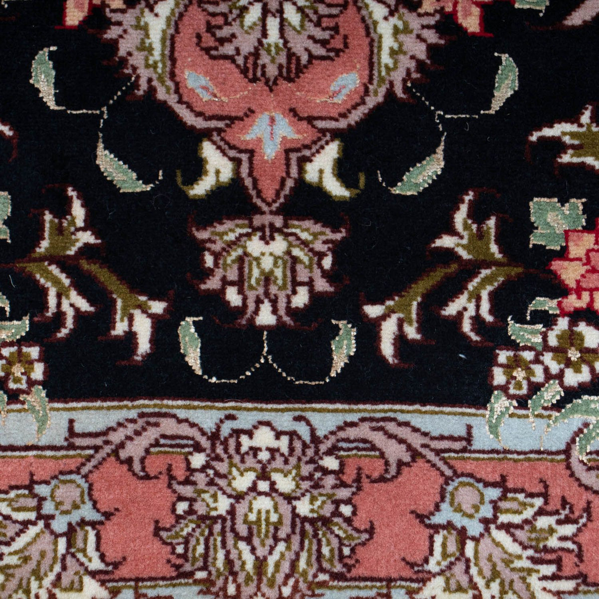 Alfombra Persa - Tabriz - Real - 90 x 60 cm - azul oscuro