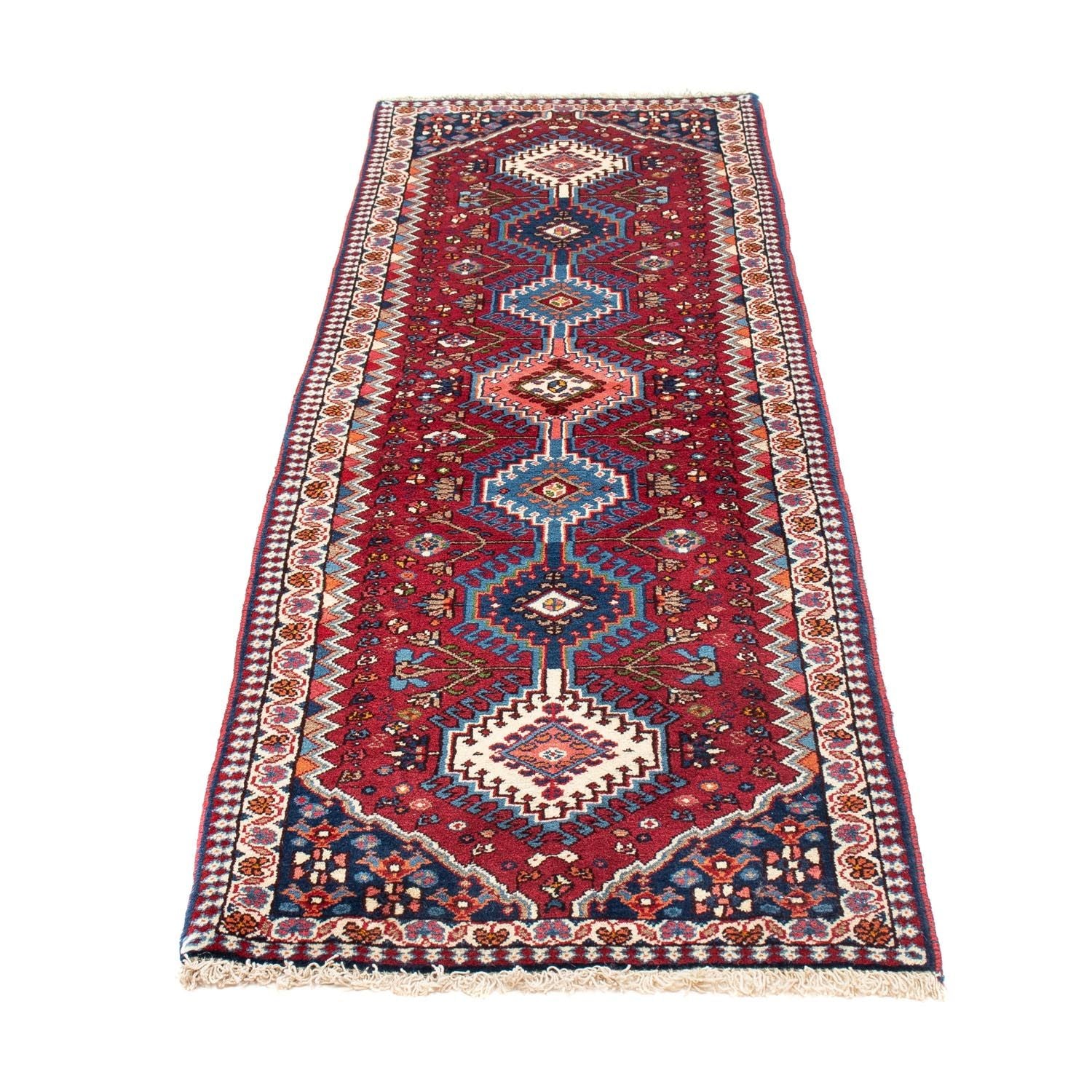 Alfombra de pasillo Alfombra persa - Nómada - 194 x 60 cm - rojo oscuro