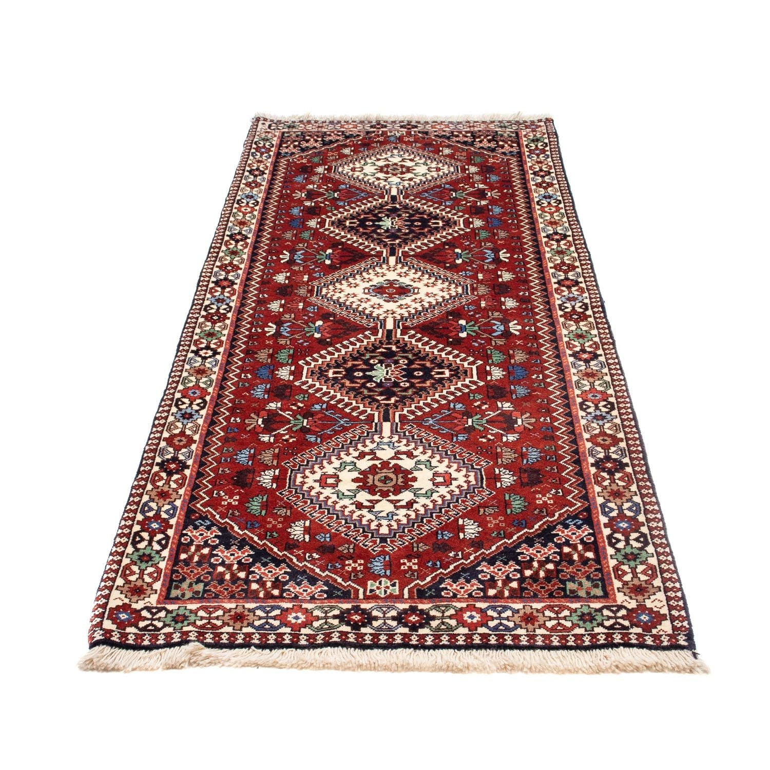 Alfombra de pasillo Alfombra persa - Nómada - 211 x 82 cm - rojo oscuro