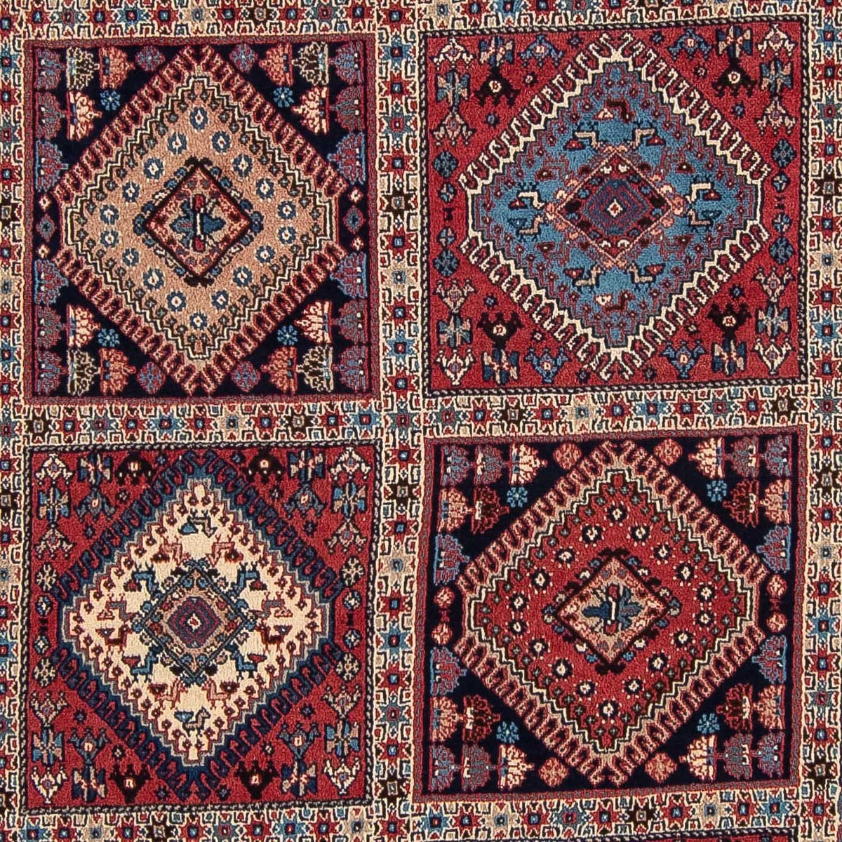 Alfombra persa - Nómada - 353 x 246 cm - rojo oscuro