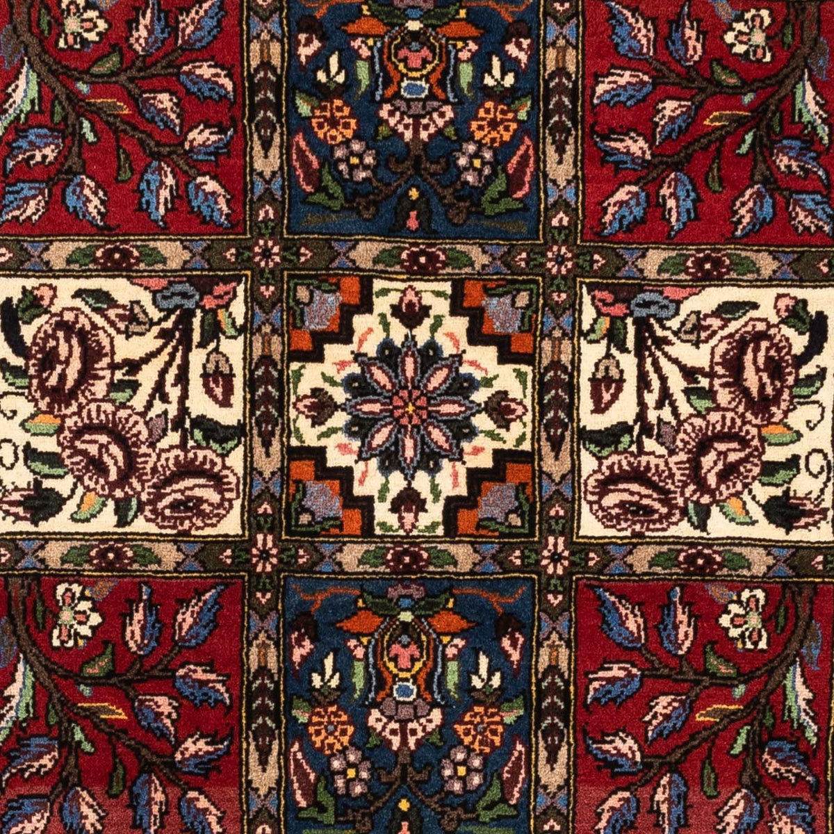 Alfombra persa - Nómada - 150 x 102 cm - rojo oscuro