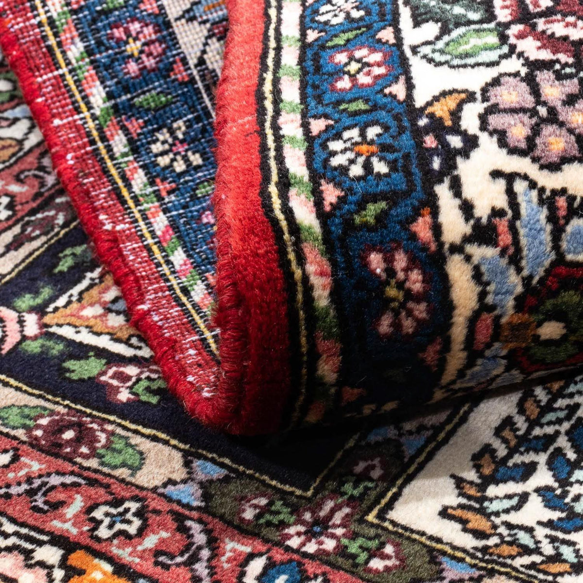 Alfombra persa - Nómada - 150 x 102 cm - rojo oscuro