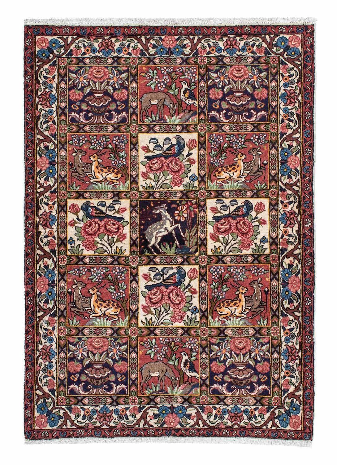 Alfombra persa - Nómada - 153 x 105 cm - rojo claro