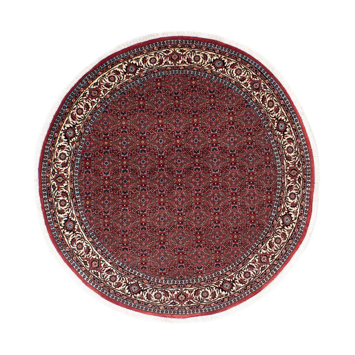 Alfombra persa - Bidjar redondo  - 160 x 160 cm - rojo oscuro