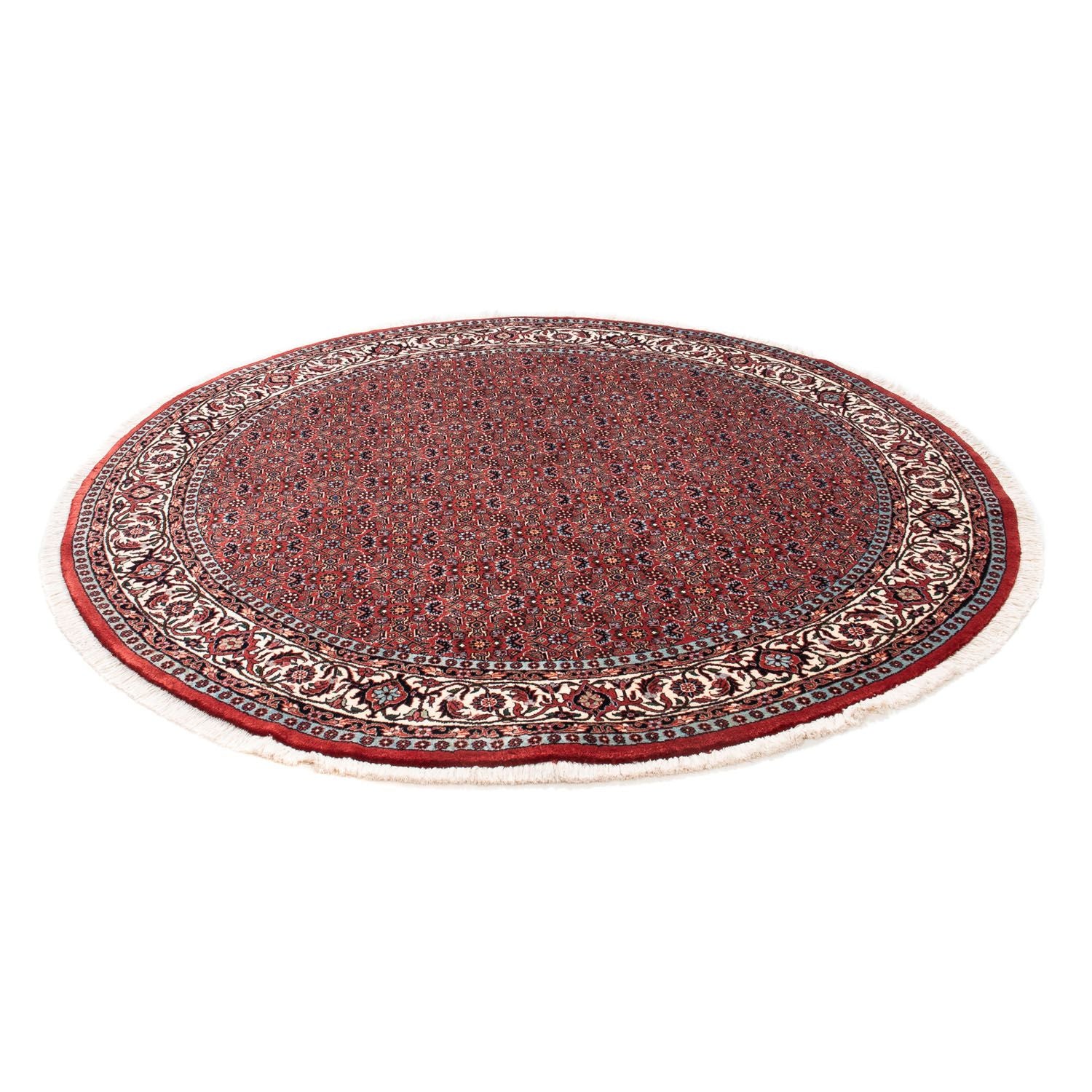 Alfombra persa - Bidjar redondo  - 160 x 160 cm - rojo oscuro