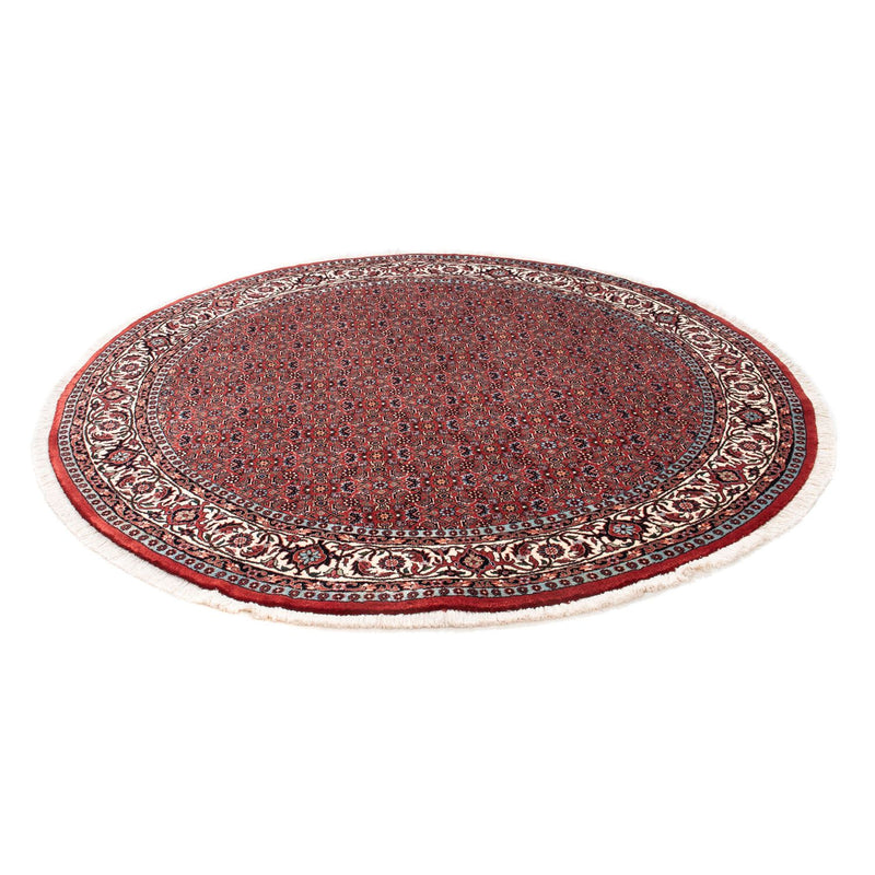 Alfombra persa - Bidjar redondo  - 160 x 160 cm - rojo oscuro