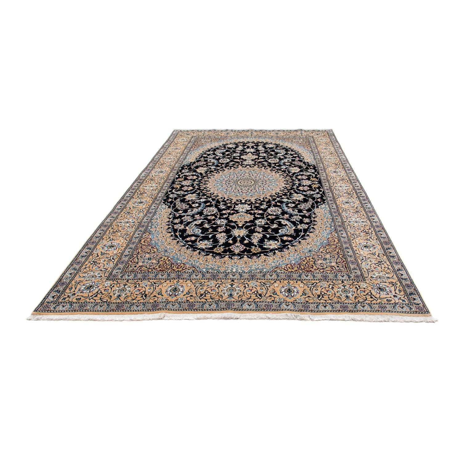 Alfombra Persa - Nain - Prima - 317 x 193 cm - negro