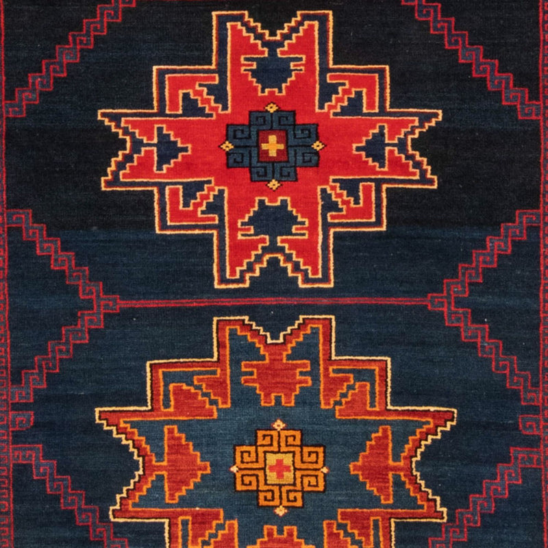Alfombra persa - Nómada - 173 x 128 cm - azul oscuro