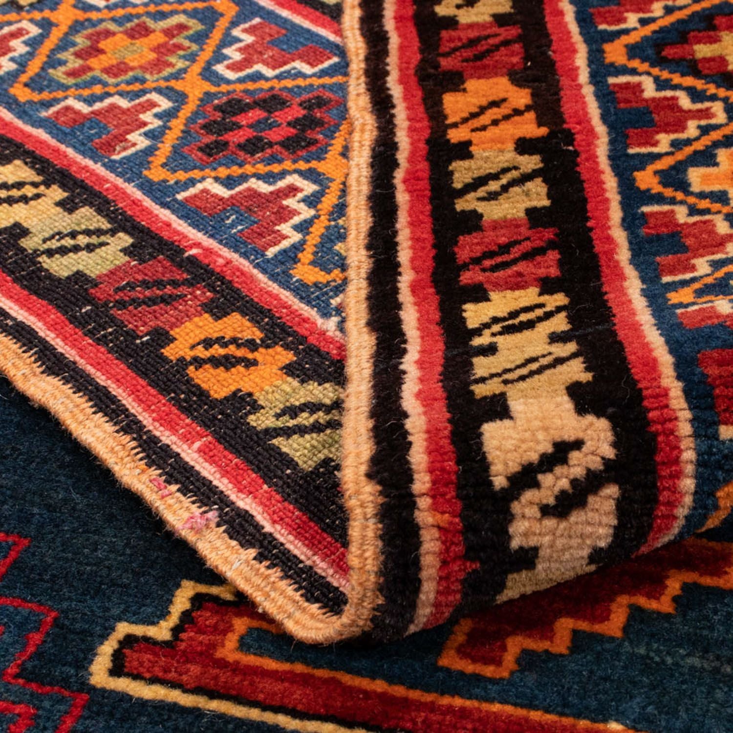 Alfombra persa - Nómada - 173 x 128 cm - azul oscuro