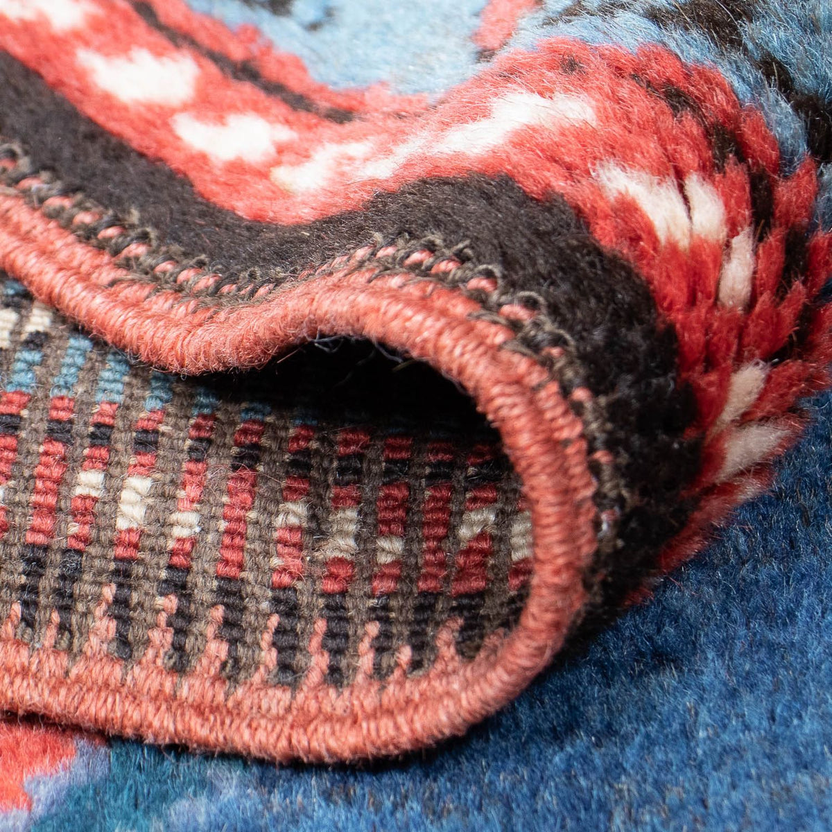 Alfombra de pasillo Alfombra persa - Nómada - 380 x 170 cm - azul oscuro