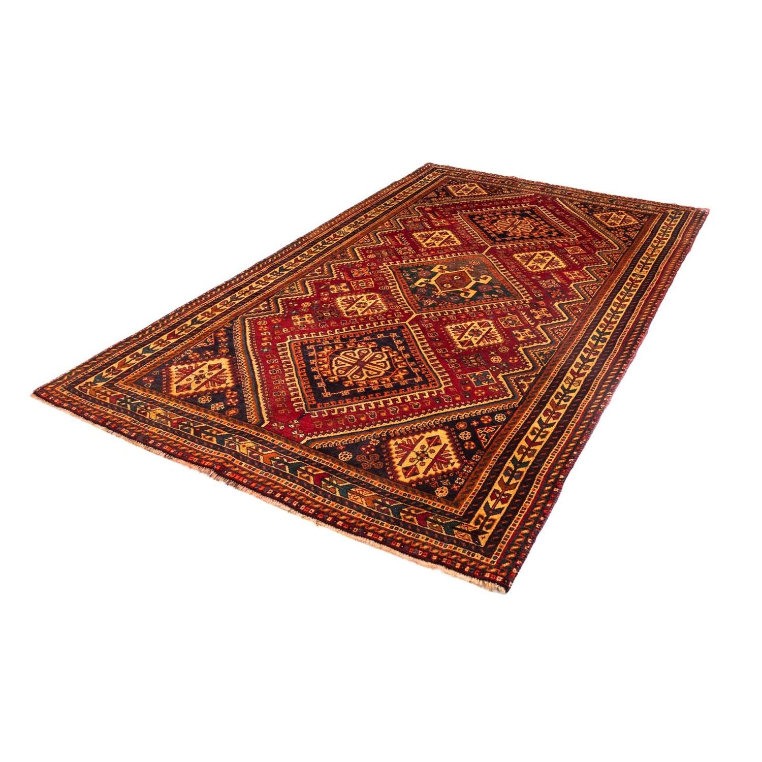 Alfombra persa - Nómada - 271 x 152 cm - rojo oscuro