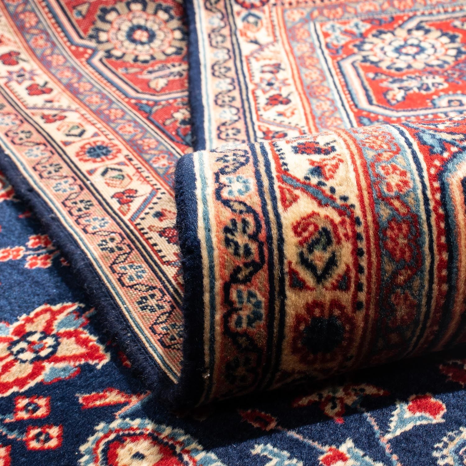 Alfombra persa - Nómada - 310 x 207 cm - azul oscuro