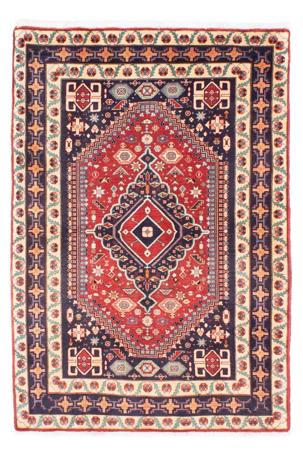 Alfombra persa - Nómada - 180 x 122 cm - rojo oscuro