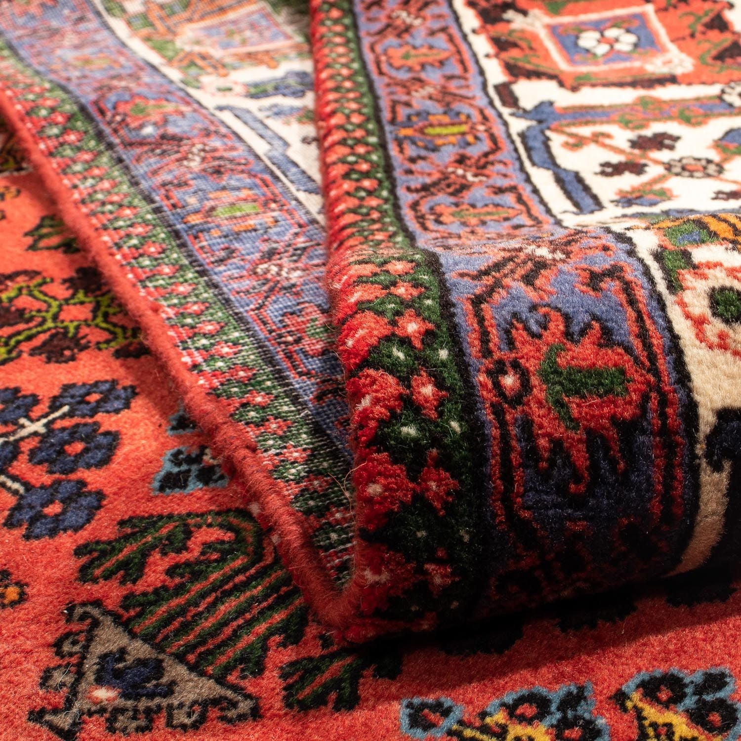 Alfombra persa - Nómada - 302 x 210 cm - rojo oscuro