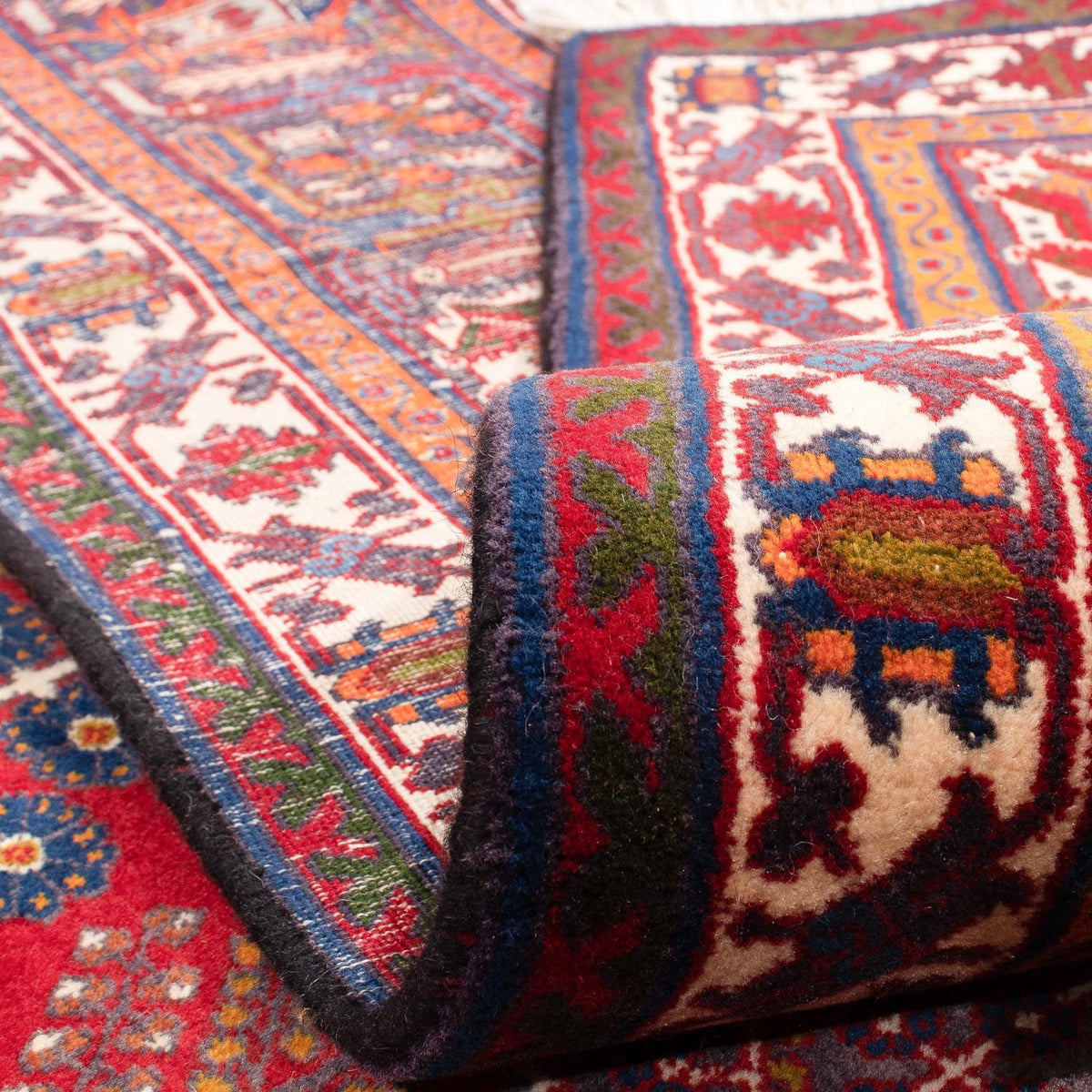 Alfombra persa - Nómada - 370 x 260 cm - rojo oscuro