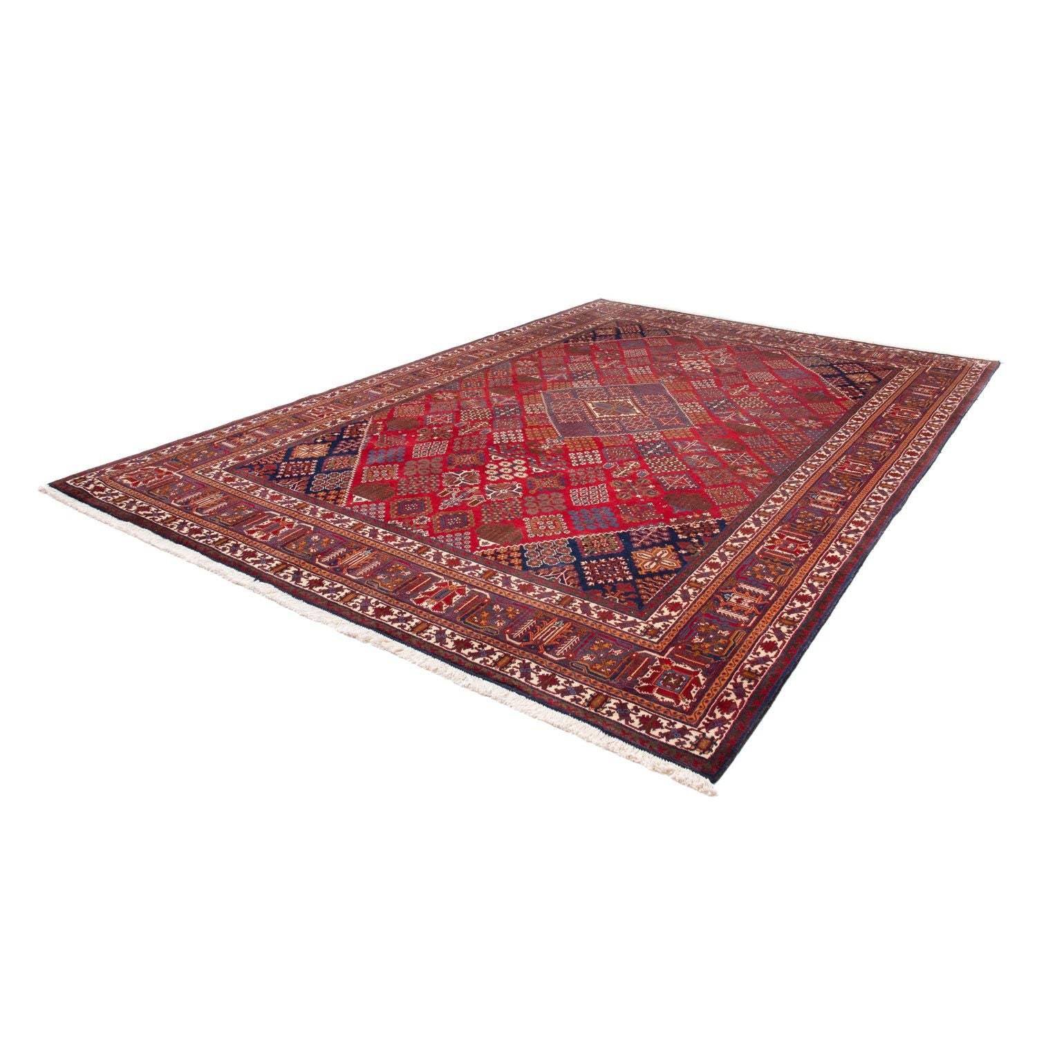 Alfombra persa - Nómada - 370 x 260 cm - rojo oscuro
