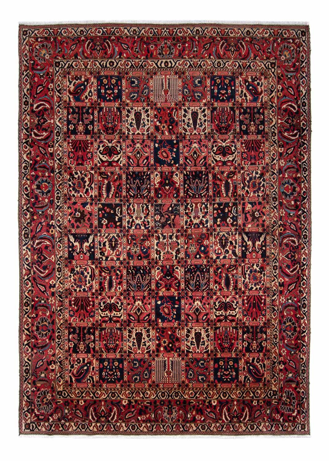 Alfombra persa - Nómada - 358 x 261 cm - rojo oscuro