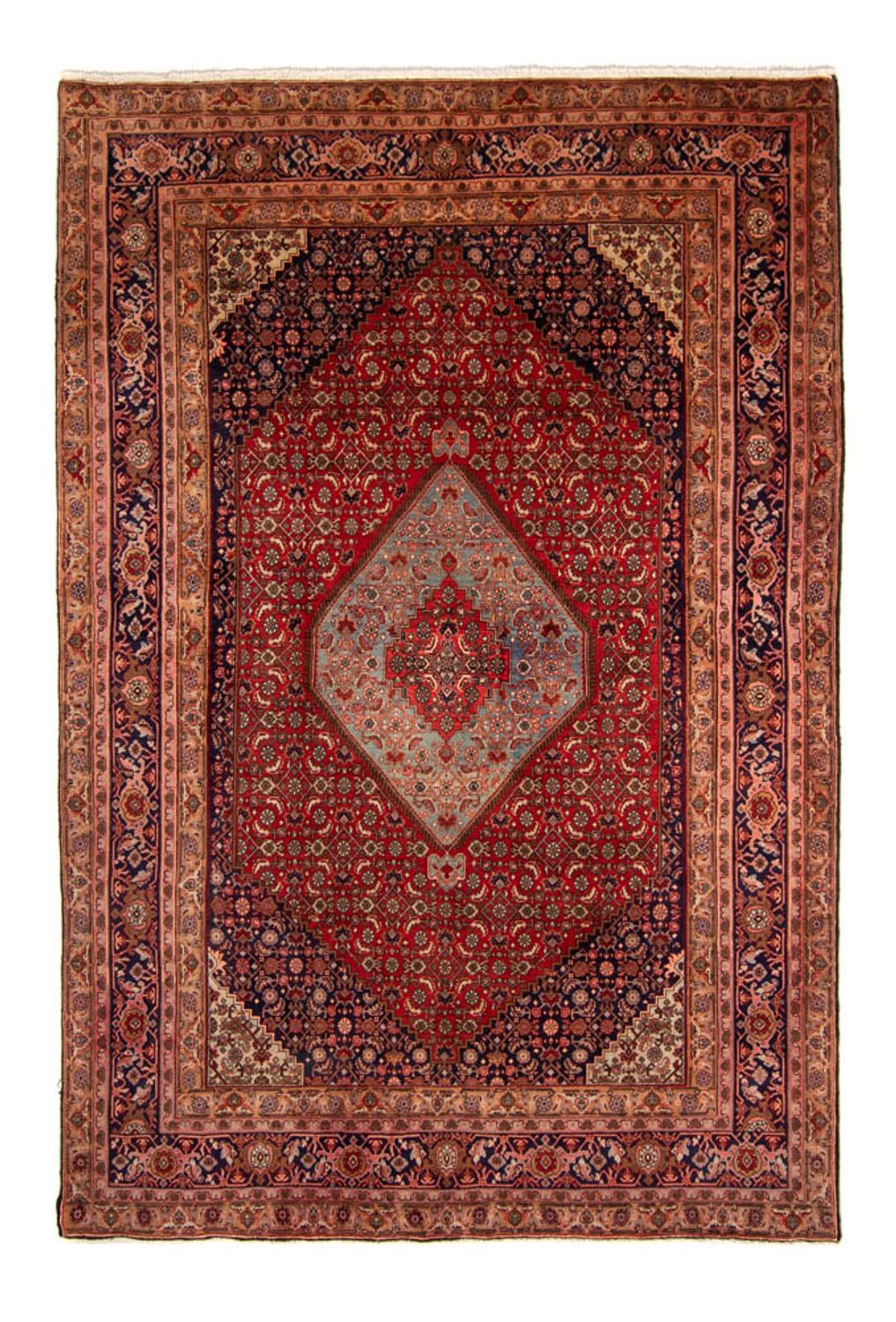 Alfombra persa - Bidjar - 332 x 228 cm - rojo oscuro